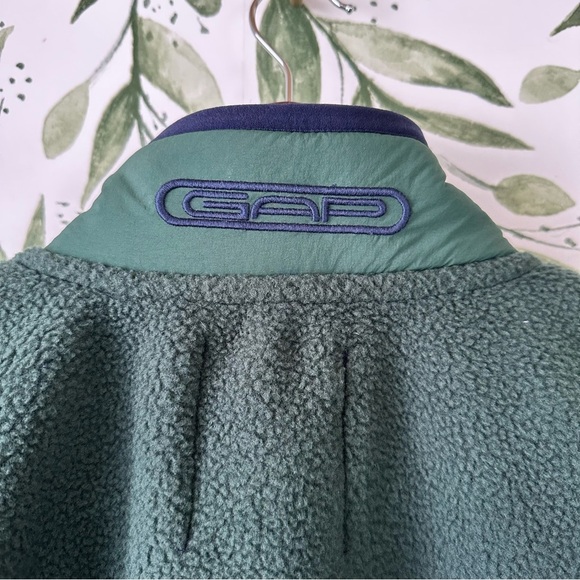 Gap Men’s Sherpa Half Zip Pullover Arctic Fleece. Size small. Green. NWT - Picture 5 of 11